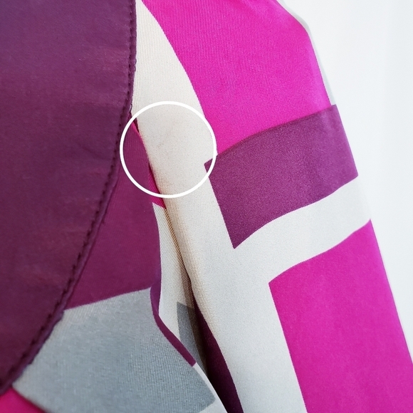 Vintage Catherine Malandrino Silk Geometric Shift Dress - Picture 12 of 15